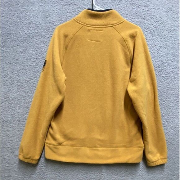 American Eagle Men's Fleece Pull Over Jacket Size M AE Logo Golden Yellow - Picture 2 of 6